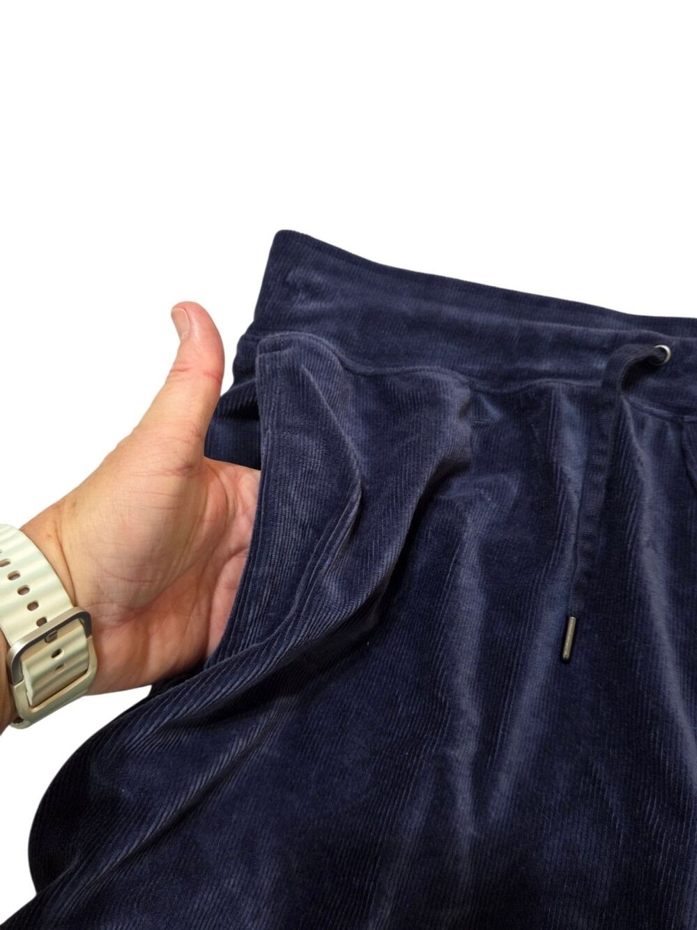 Polo Ralph Lauren Corduroy Joggers Pants Mens XL Navy Pockets Drawstring B25.1 - Picture 3 of 11